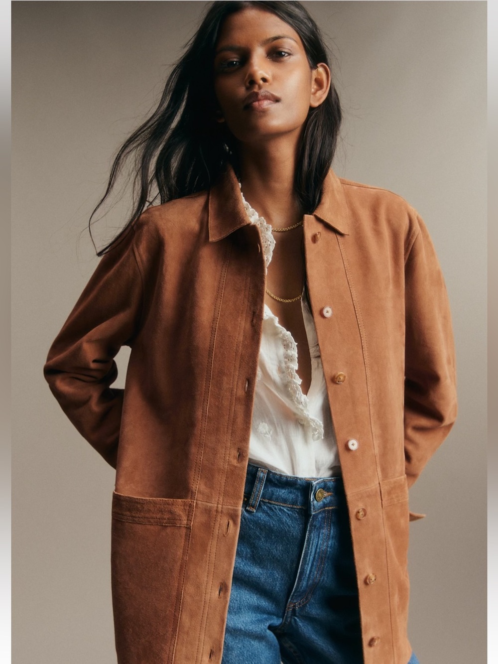 Sezane Goat Leather WILL JACKET